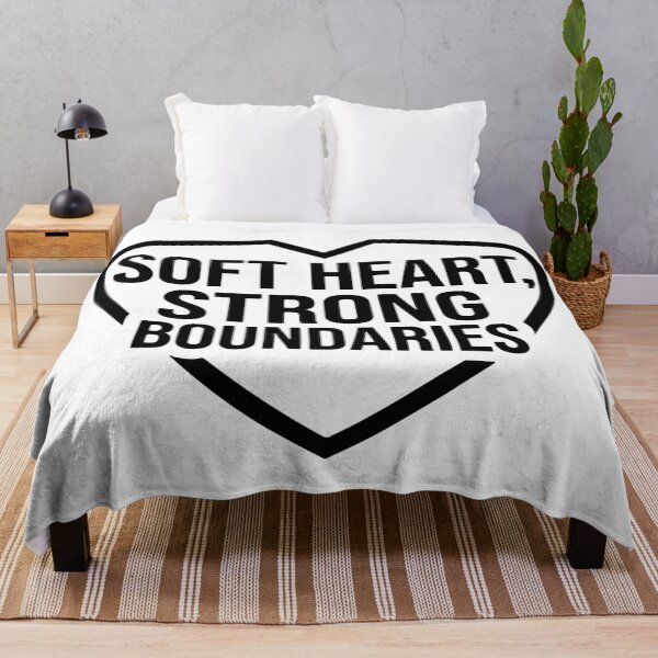 Item preview, Soft Heart Strong Boundaries Black Heart Typography designed and sold by AIG - Andrei Ilie Graphics.