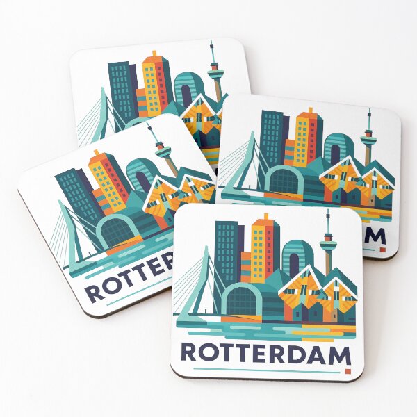 Item preview, Rotterdam Cube Houses Architecture Illustration with Modern Retro Graphic Style designed and sold by OzzFrequency.