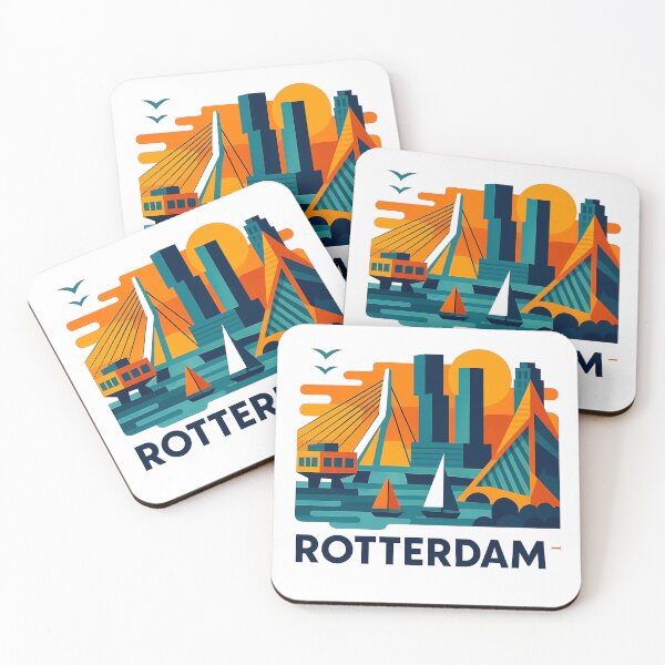 Item preview, Rotterdam Cube Houses Architecture Illustration with Modern Retro Graphic Style designed and sold by OzzFrequency.