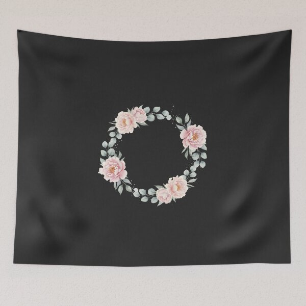 Item preview, legant Blush Peony and Eucalyptus Watercolor Floral Wreath    designed and sold by VibeShift Studio.