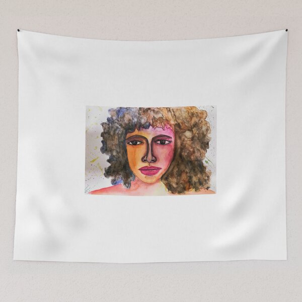 Item preview, curly girl portrait designed and sold by arbypoorab.