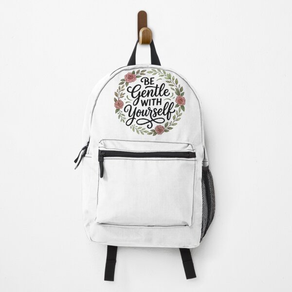 Item preview, Be Gentle With Yourself Rose Wreath Lettering designed and sold by AIG - Andrei Ilie Graphics.
