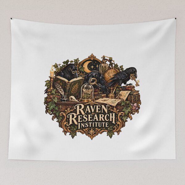 Item preview, Raven Research Institute - Dark Academia Scholar Crows designed and sold by Neurospicy Trolls.