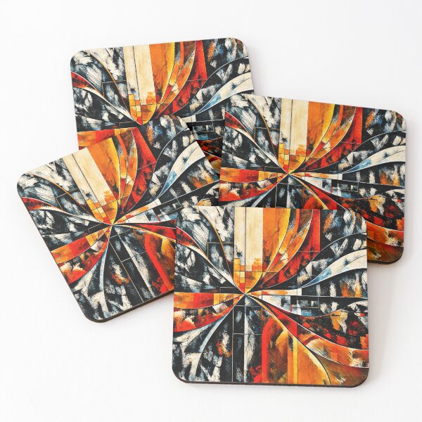 Item preview, Embercore Nexus – Fiery Geometric Abstract designed and sold by Absractshop4942.