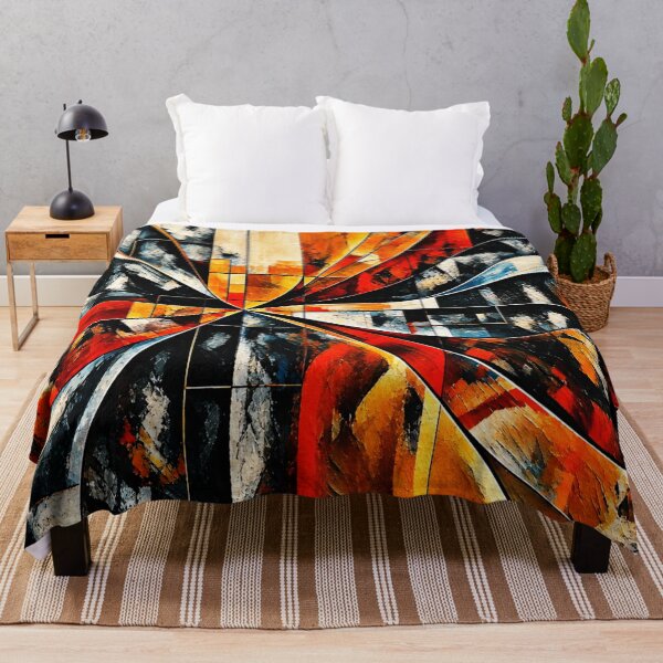 Item preview, Embercore Nexus – Fiery Geometric Abstract designed and sold by Absractshop4942.