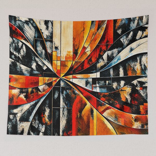 Item preview, Embercore Nexus – Fiery Geometric Abstract designed and sold by Absractshop4942.