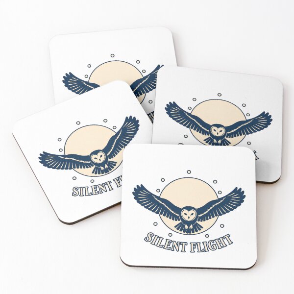 Item preview, Silent Flight - Barn Owl Moon Retro Badge Winter Birdwatching Christmas designed and sold by Neurospicy Trolls.