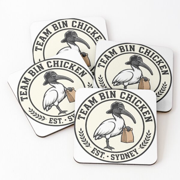 Item preview, Team Bin Chicken Sydney Funny Aussie Ibis Badge designed and sold by Yellowriversss.