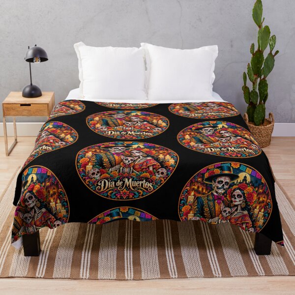 Item preview, Round Skeleton Family with Dog – Los Novios 07 Día de Muertos Art designed and sold by matteflor.