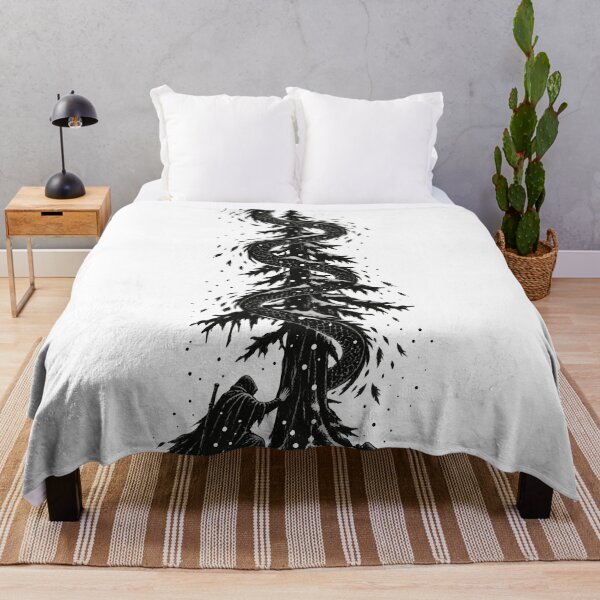 Item preview, Ink Dragon Christmas Tree Dark Winter Art designed and sold by codex401.