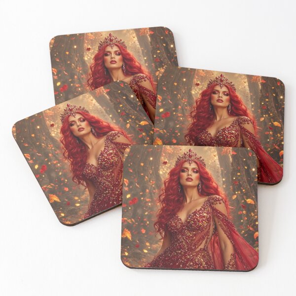 Item preview, Autumn Forest Crimson Fantasy Goddess Queen designed and sold by MysticSpellsArt.