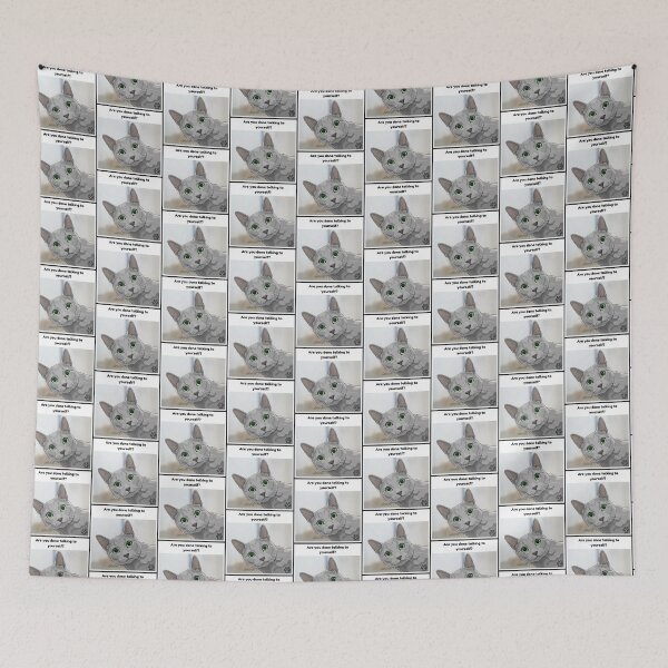 Item preview, Are you done talking to yourself? Cat meme designed and sold by The Sleepy Trails Club.