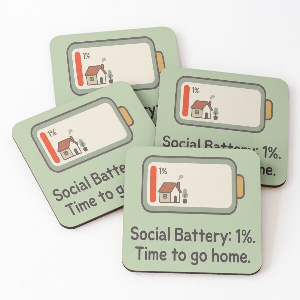Item preview, Social Battery 1 Percent Time To Go Home designed and sold by CalineczkaStudio.