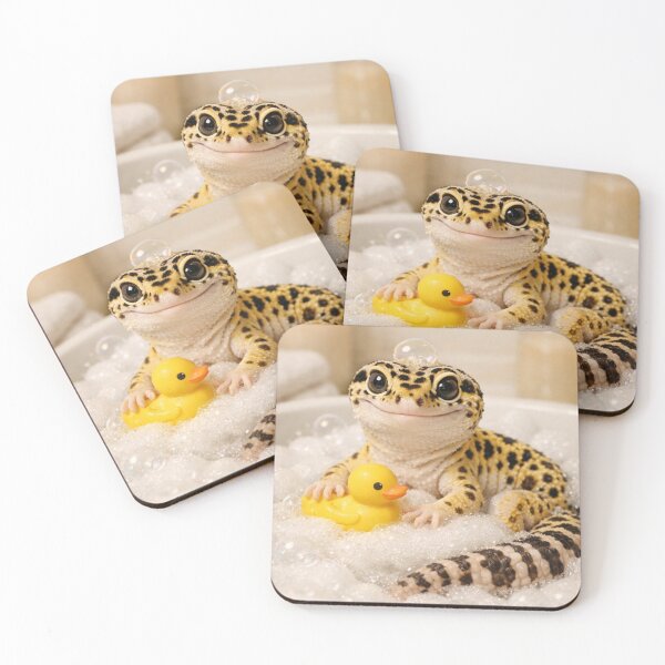 Item preview, Cheerful Leopard Gecko Bubble Bath designed and sold by Sillytoe.