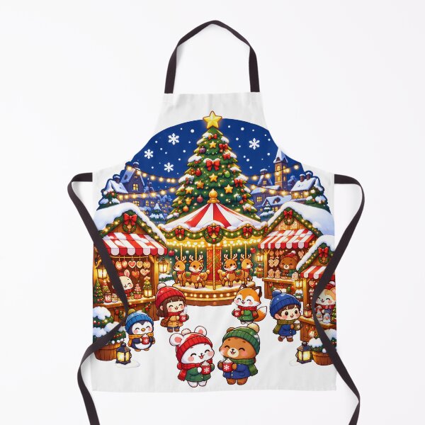 Item preview, Cute Kawaii Christmas Market Carousel designed and sold by porchswings.