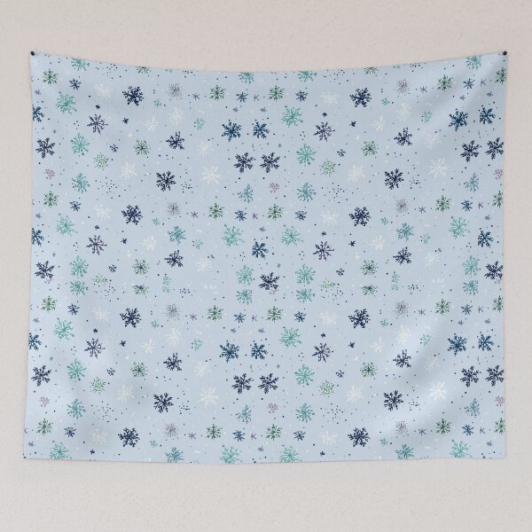Item preview, Light Blue Snowflake Seamless Pattern Winter Christmas Design designed and sold by FuzionRaptor.