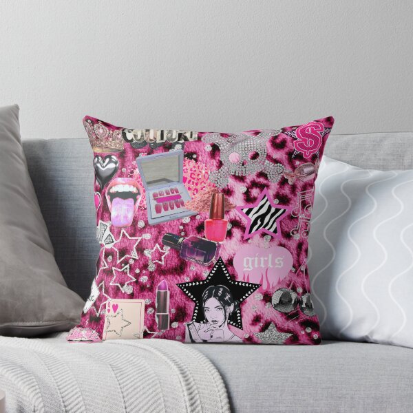 Item preview, McBling Y2K Pink Leopard Rhinestone Skull Aesthetic Collage Graphic designed and sold by Side By Side Studio.