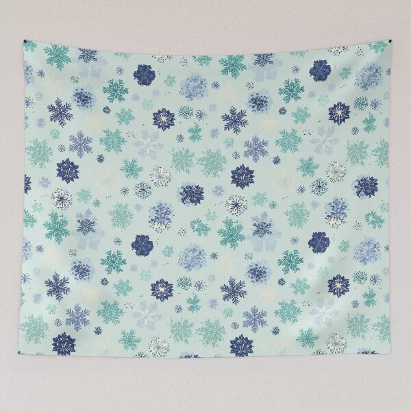 Item preview, Light Blue Snowflake Seamless Pattern Winter Christmas Design designed and sold by FuzionRaptor.