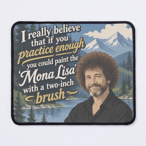 Item preview, Boba rissa – Bob Ross Mona Lisa Art Meme designed and sold by karamram.