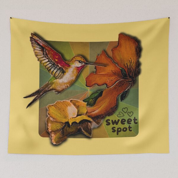 Item preview, Sweet Spot Hummingbird Floral Art designed and sold by ArtistsAtticWI.