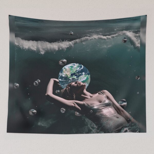 Item preview, Teenage Blue - Floating in the Ocean designed and sold by MongLongStudio.