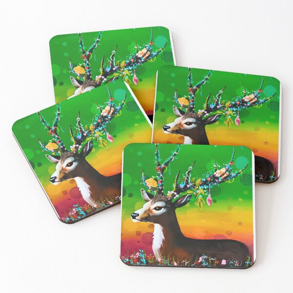 Item preview, Enchanted Floral Deer designed and sold by ArtistsAtticWI.