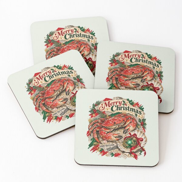 Item preview, Crab finds Christmas treasures among shells and headlines designed and sold by Honu2025.