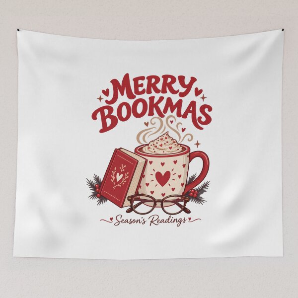 Item preview, Merry Bookmas Cozy Reading Holiday designed and sold by LuveraxArt.