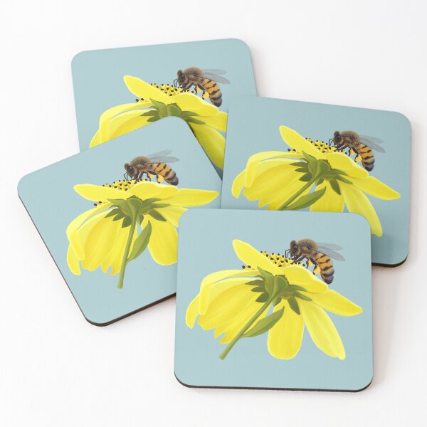 Item preview, Honey Bee on Yellow Flower 1 designed and sold by Candie Witherspoon.