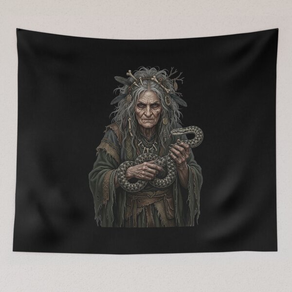Item preview, Creepy witch with snake designed and sold by ReneMM.