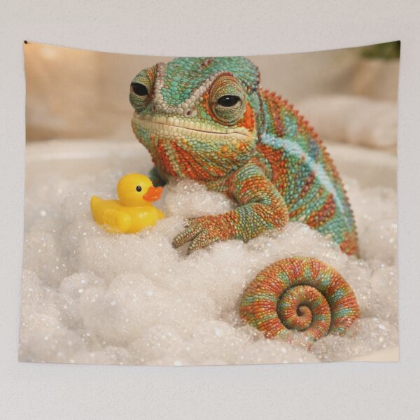 Item preview, Dreamy Panther Chameleon Bubble Bath designed and sold by Sillytoe.