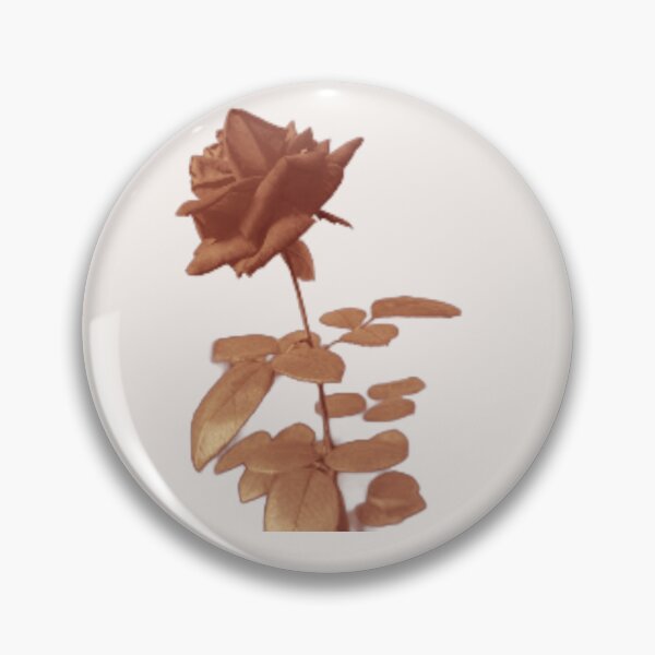 Item preview, Warm Sepia Rose Stem - Monochromatic Terracotta Botanical Cutout designed and sold by BalkanBloomArt.