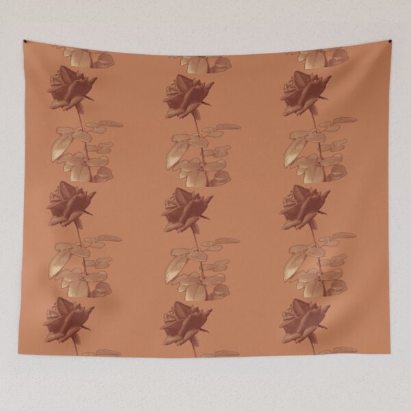 Item preview, Warm Sepia Rose Stem - Monochromatic Terracotta Botanical Cutout designed and sold by BalkanBloomArt.