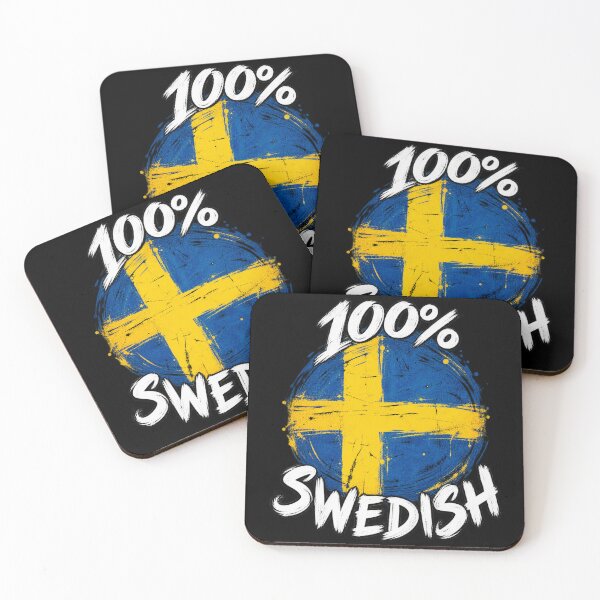 Item preview, 100% Swedish – Proud Swedish Heritage, Sweden Flag and Sverige Pride Design designed and sold by Trendably.