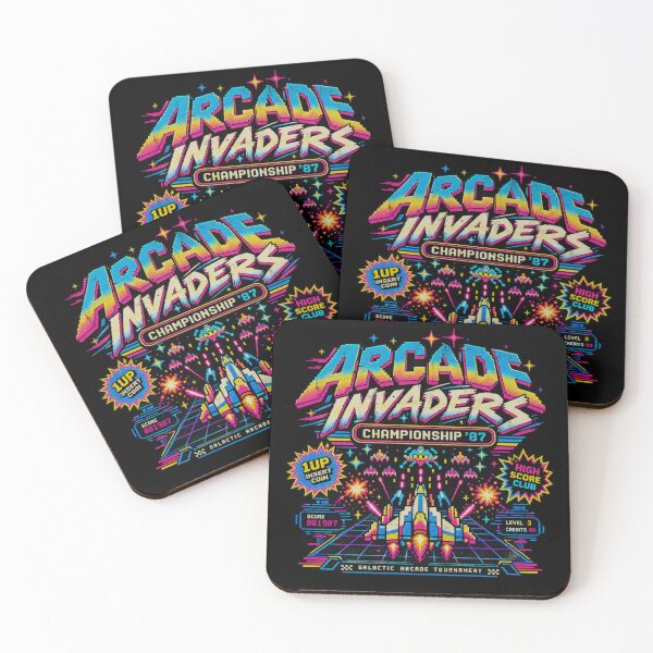 Item preview, Arcade Invaders Championship '87 – Retro 80s Pixel Art Space Shooter designed and sold by MyCrews.