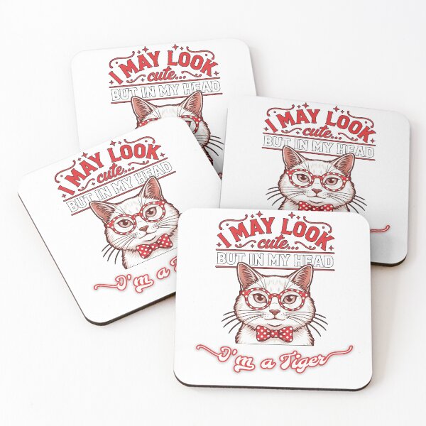 Item preview, I May Look Cute But in My Head I'm a Tiger Funny Cat Design designed and sold by Exclusive22.