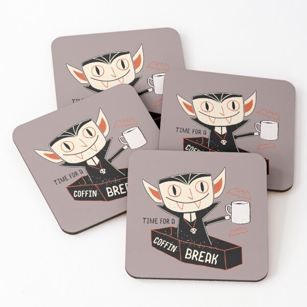 Item preview, Time for a Coffin Break – Funny Vampire Coffee Goth Design designed and sold by witchlingart.