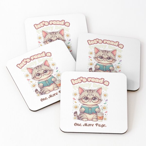 Item preview, Lets Read a Funny Book Cute Bookworm Cat's Reading  designed and sold by Exclusive22.