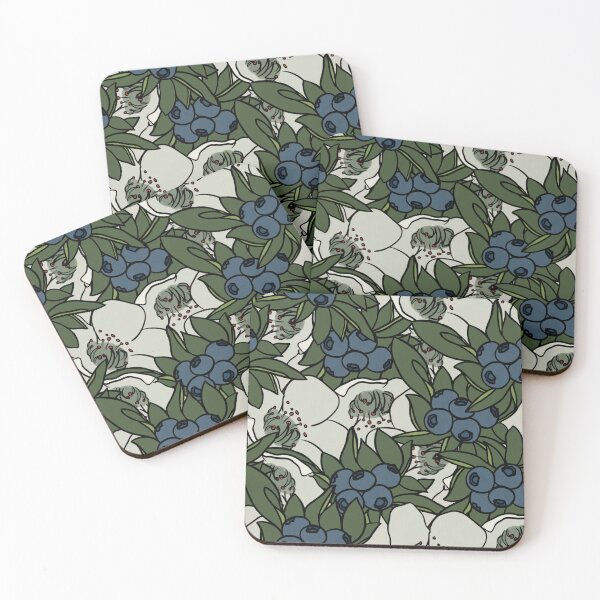 Item preview, Floral Blueberries designed and sold by littlestcherry.