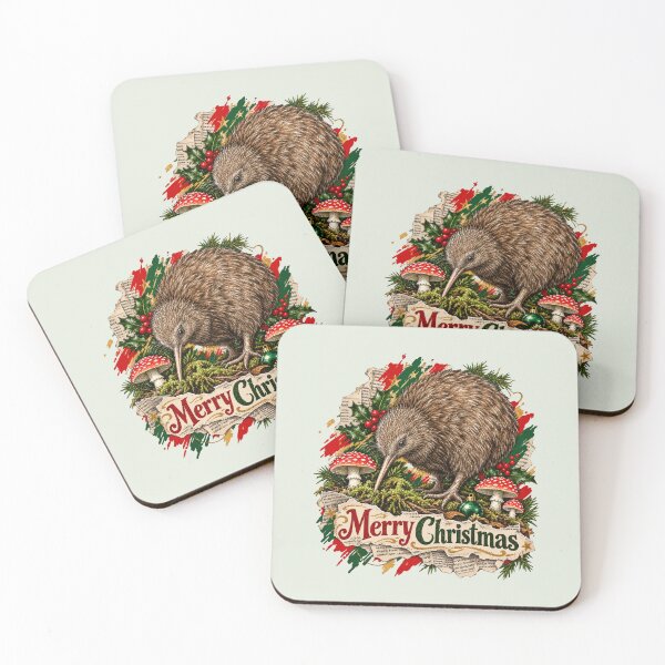 Item preview, Kiwi discovers Christmas mushrooms among mosses and news designed and sold by Honu2025.