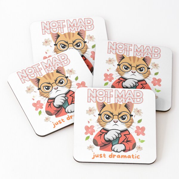Item preview, Not Mad Just Dramatic Funny Cat With Glasses Cute Cat Humor designed and sold by Exclusive22.
