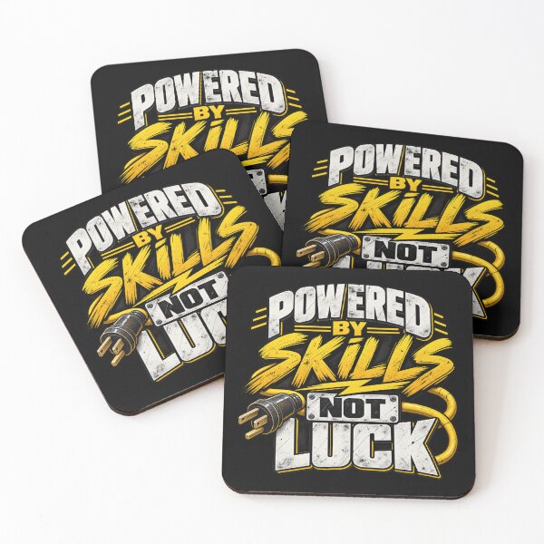 Item preview, Powered by Skills Not Luck – Electrician designed and sold by amndro.