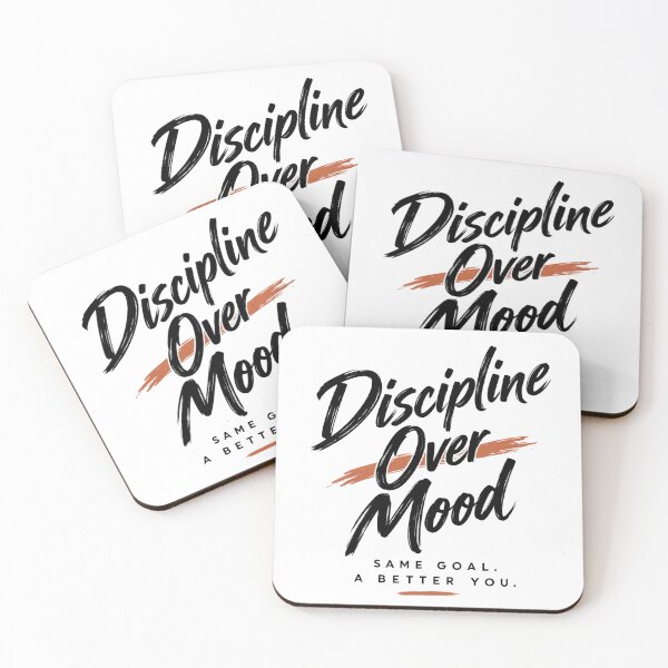 Item preview, Discipline Over Mood Motivational Quote | Self Discipline designed and sold by Aurevella.