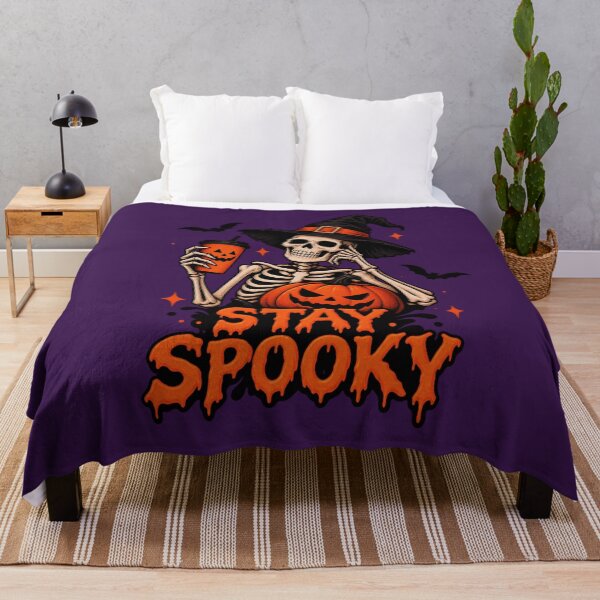 Item preview, Stay Spooky Skeleton Witch Halloween Design designed and sold by FrogsShop.