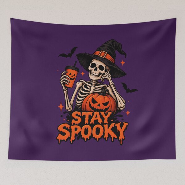 Item preview, Stay Spooky Skeleton Witch Halloween Design designed and sold by FrogsShop.