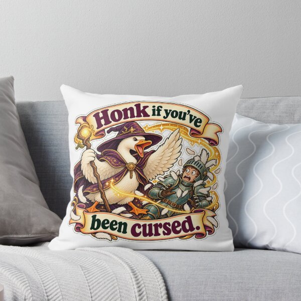 Item preview, Honk If You've Been Cursed - Goose Wizard Fantasy Humor designed and sold by Ctrl Alt Bureaucracy.