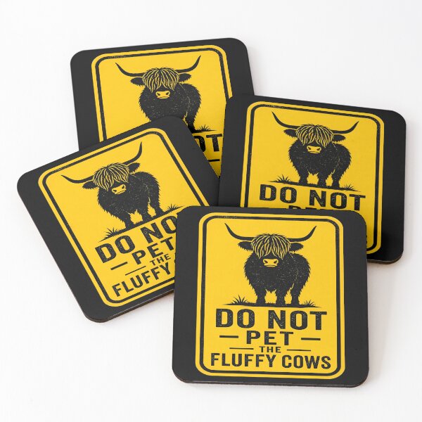 Item preview, 1. Temat / Tytuł: Do Not Pet The Fluffy Cows Funny Animal Warning Sign designed and sold by PozivoPlus.