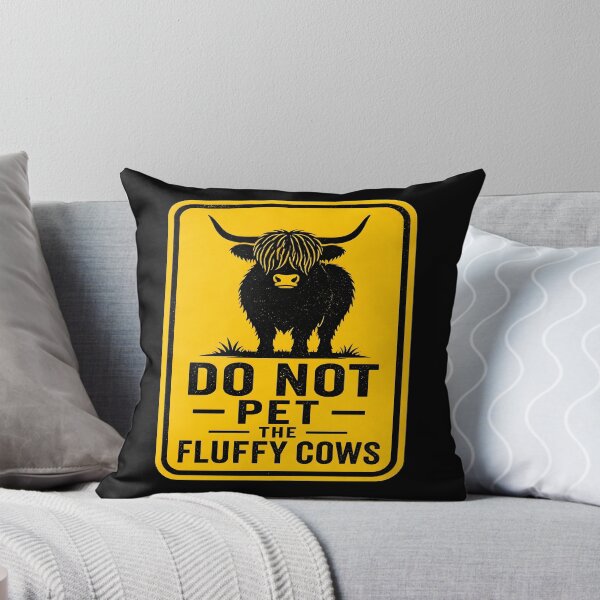 Item preview, 1. Temat / Tytuł: Do Not Pet The Fluffy Cows Funny Animal Warning Sign designed and sold by PozivoPlus.