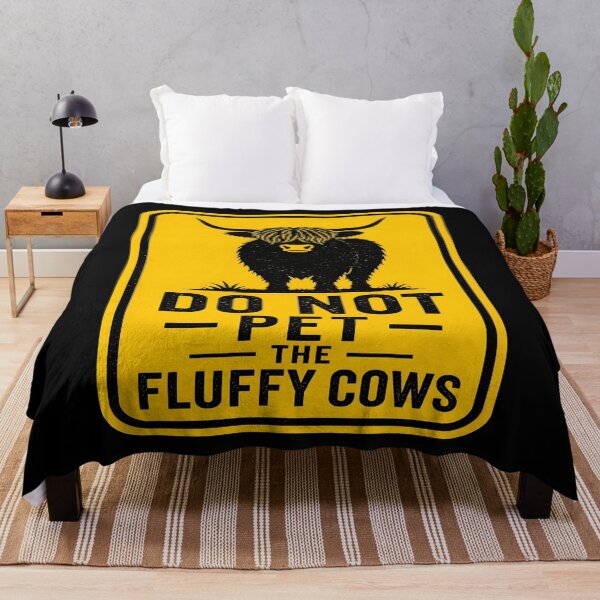 Item preview, 1. Temat / Tytuł: Do Not Pet The Fluffy Cows Funny Animal Warning Sign designed and sold by PozivoPlus.