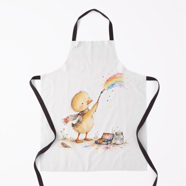 Item preview, The Rainbow Painter, Whimsical Watercolor Duckling designed and sold by VelvetClawStudio.